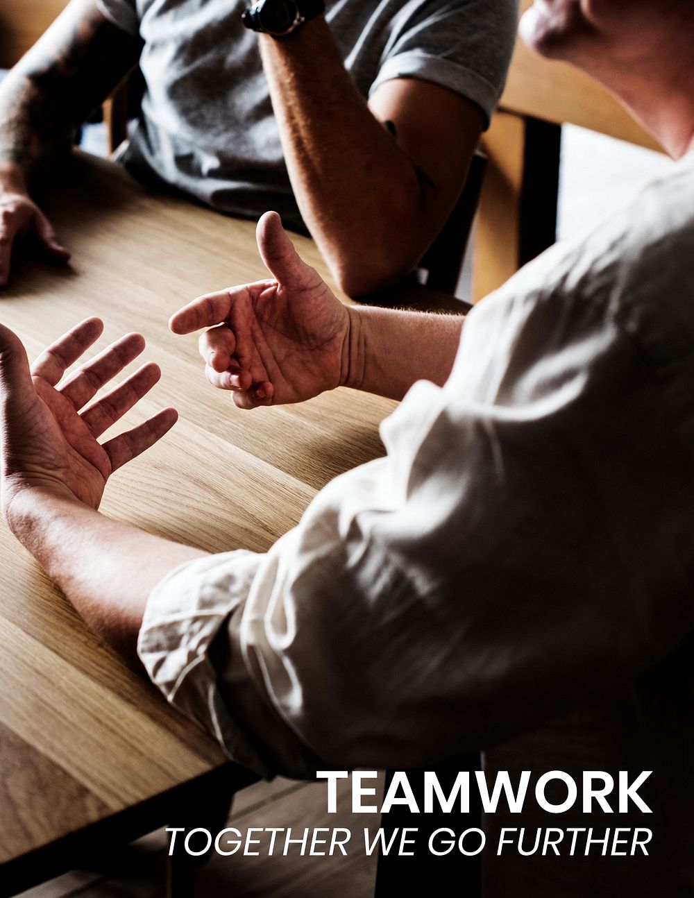 Business teamwork flyer template, meeting aesthetic