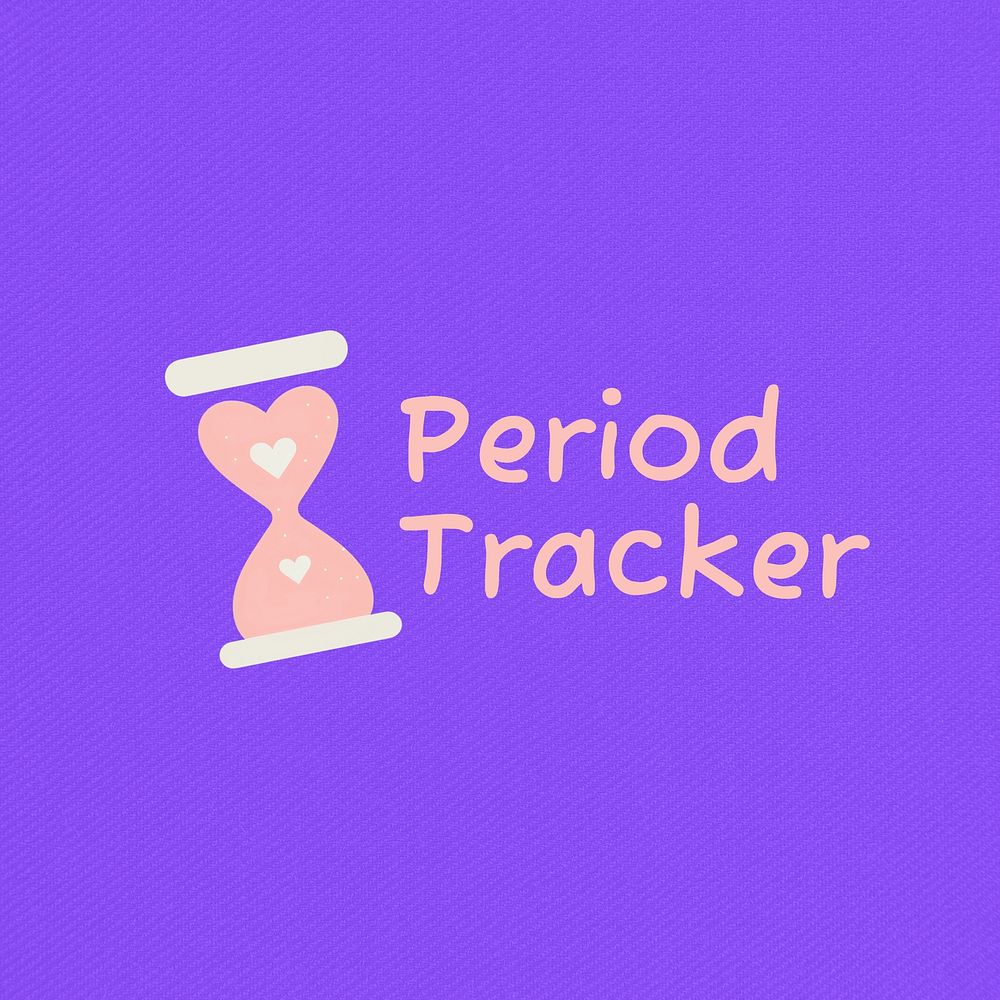 Period tracker logo  health  wellness business branding template 
