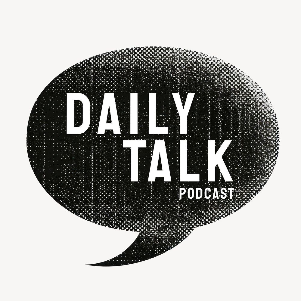 Daily talk podcast logo,  business branding template design