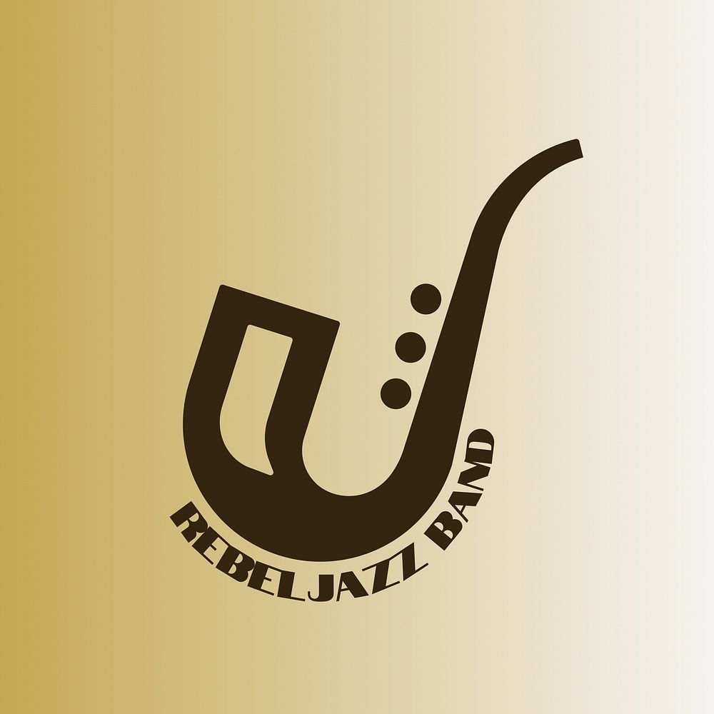 Jazz band  logo, editable music business branding template design