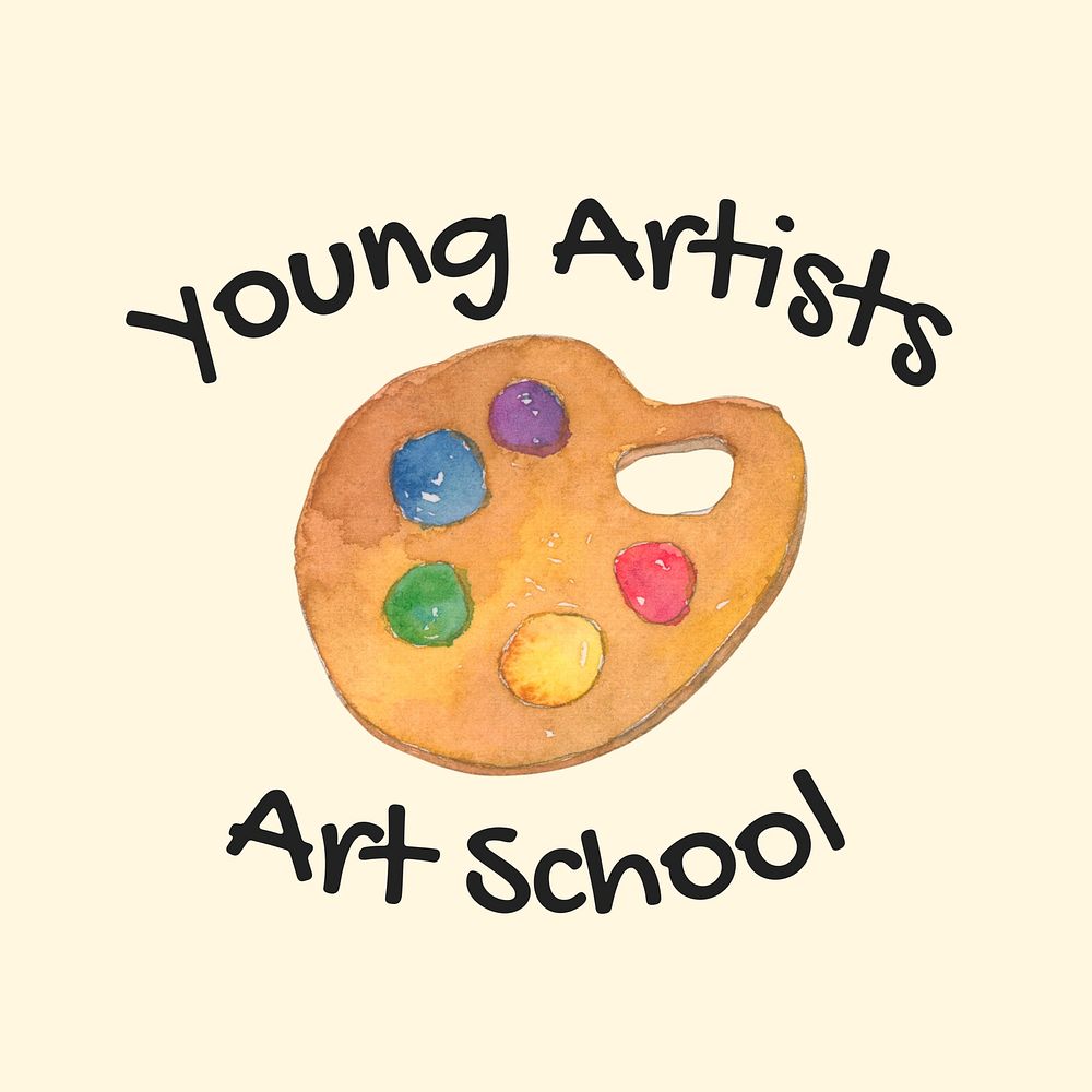 Art school logo  business branding template 