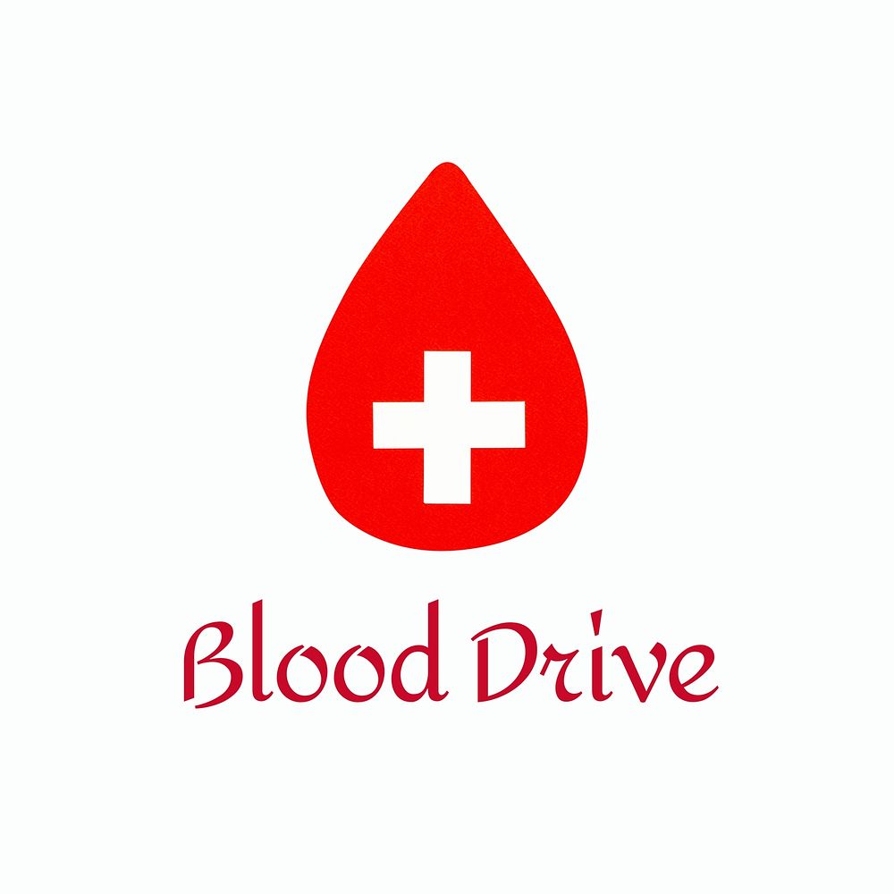 Blood drive logo template  