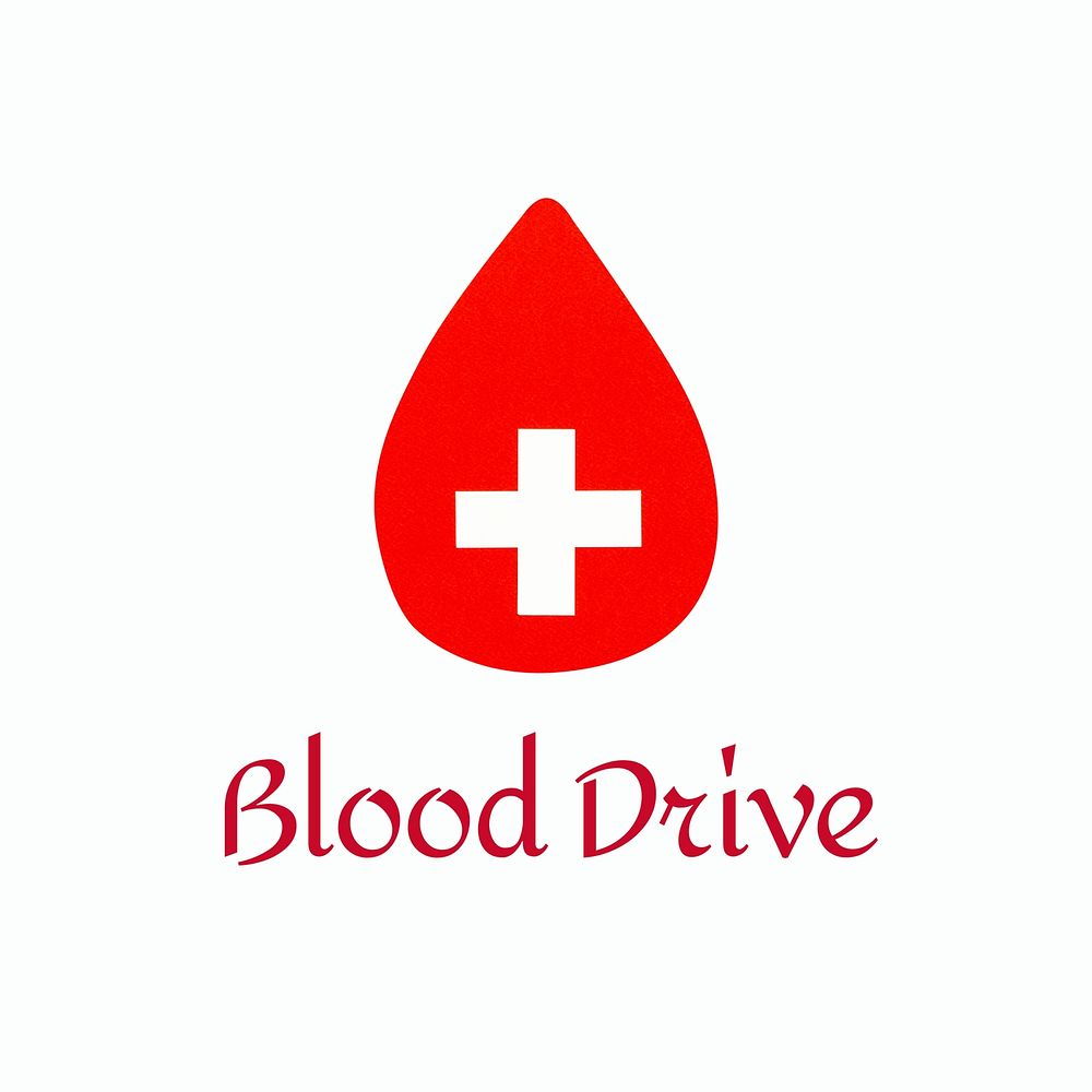 Blood drive logo template | Free Photo - rawpixel