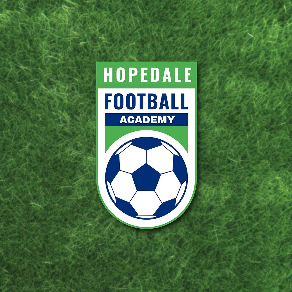 Football club logo, editable sports template design