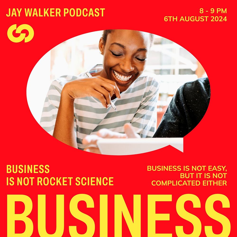 Business podcast Instagram post template