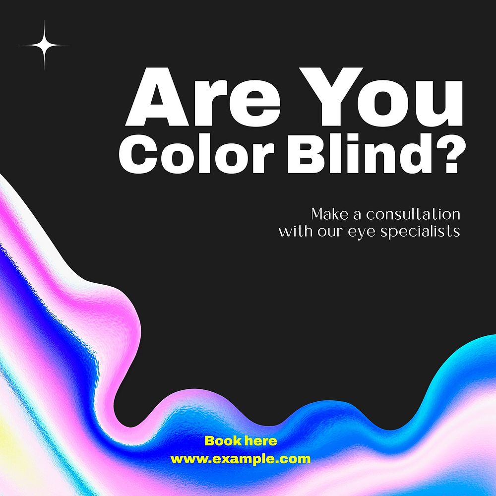 Color blind Facebook post template