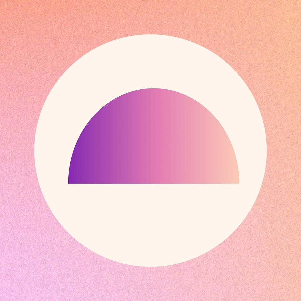 Gradient semicircle geometric shape IG highlight story cover template illustration