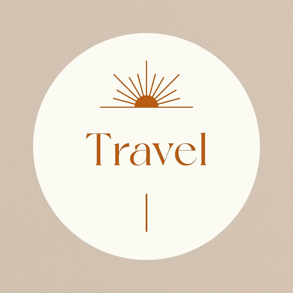 Aesthetic travel Instagram story highlight cover template illustration