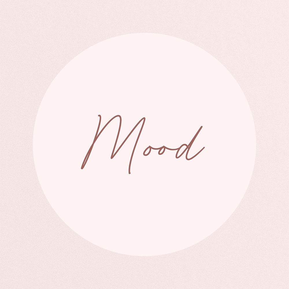 Pink mood Instagram story highlight cover template illustration