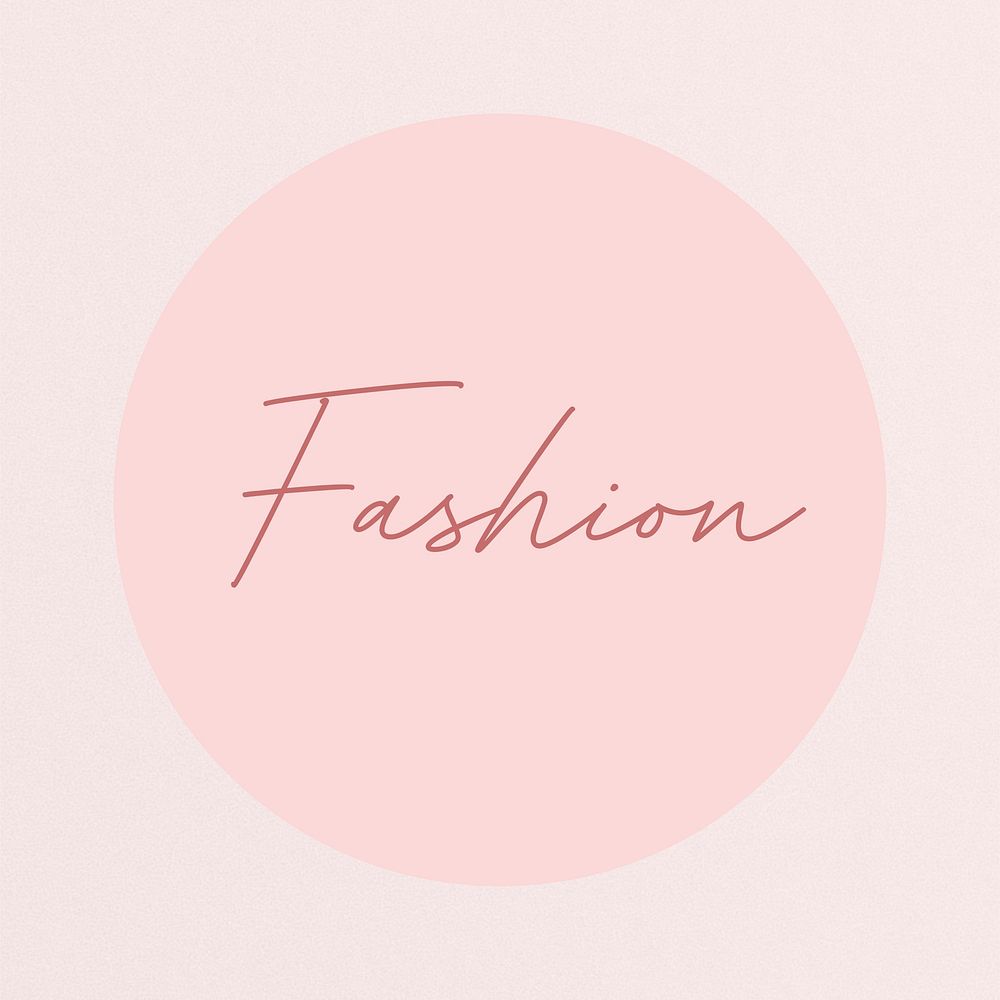 Pink fashion Instagram story highlight cover template illustration