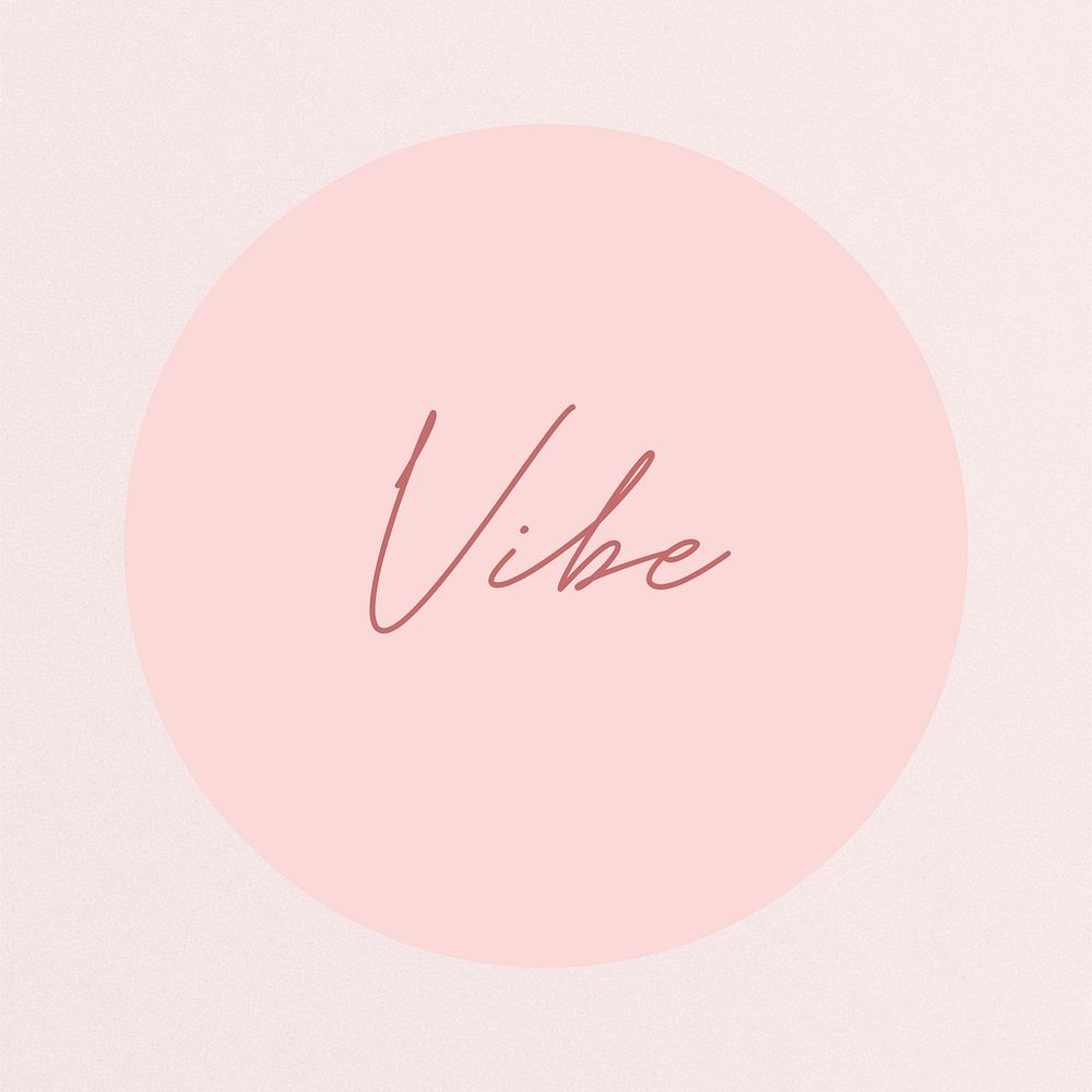 Pink vibes Instagram story highlight cover template illustration