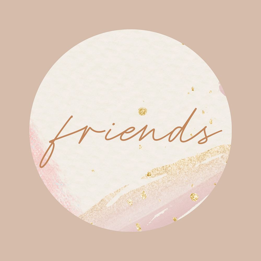 Aesthetic friends Instagram story highlight cover template