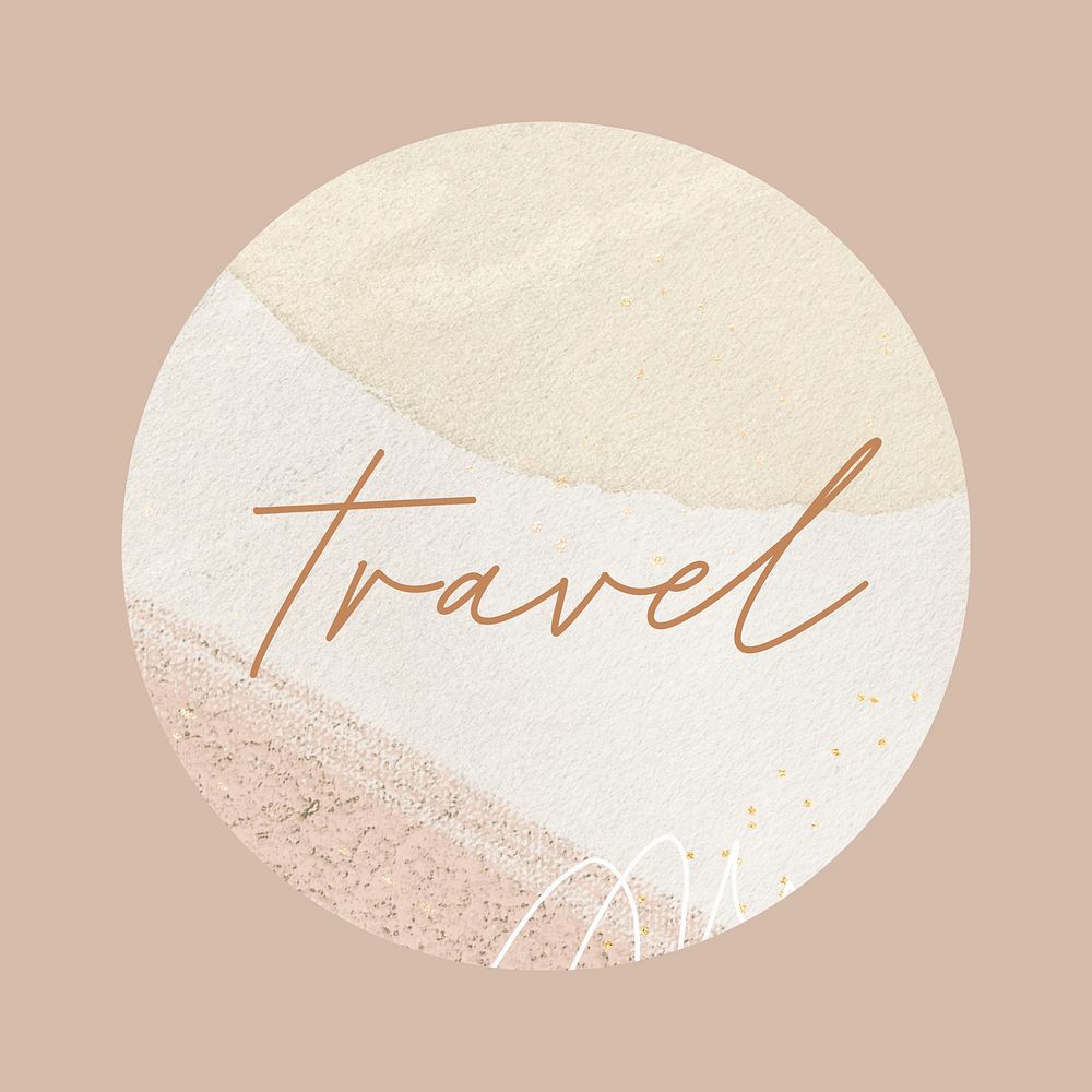Aesthetic travel Instagram story highlight cover template