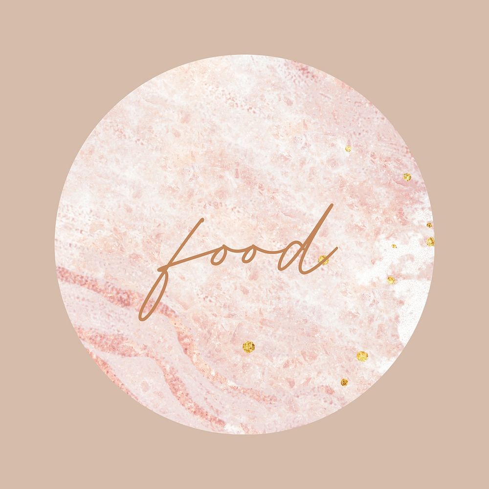 Aesthetic food Instagram story highlight cover template