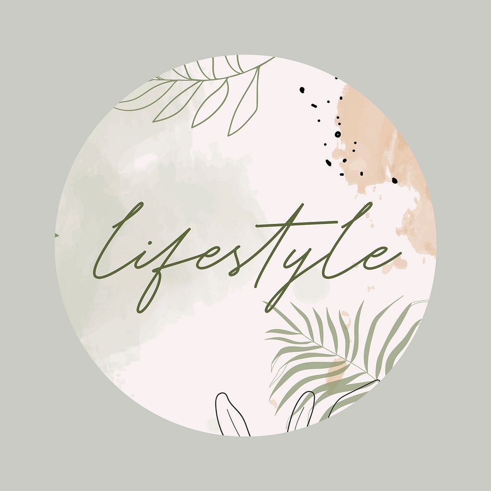 Botanical lifestyle Instagram story highlight cover illustration