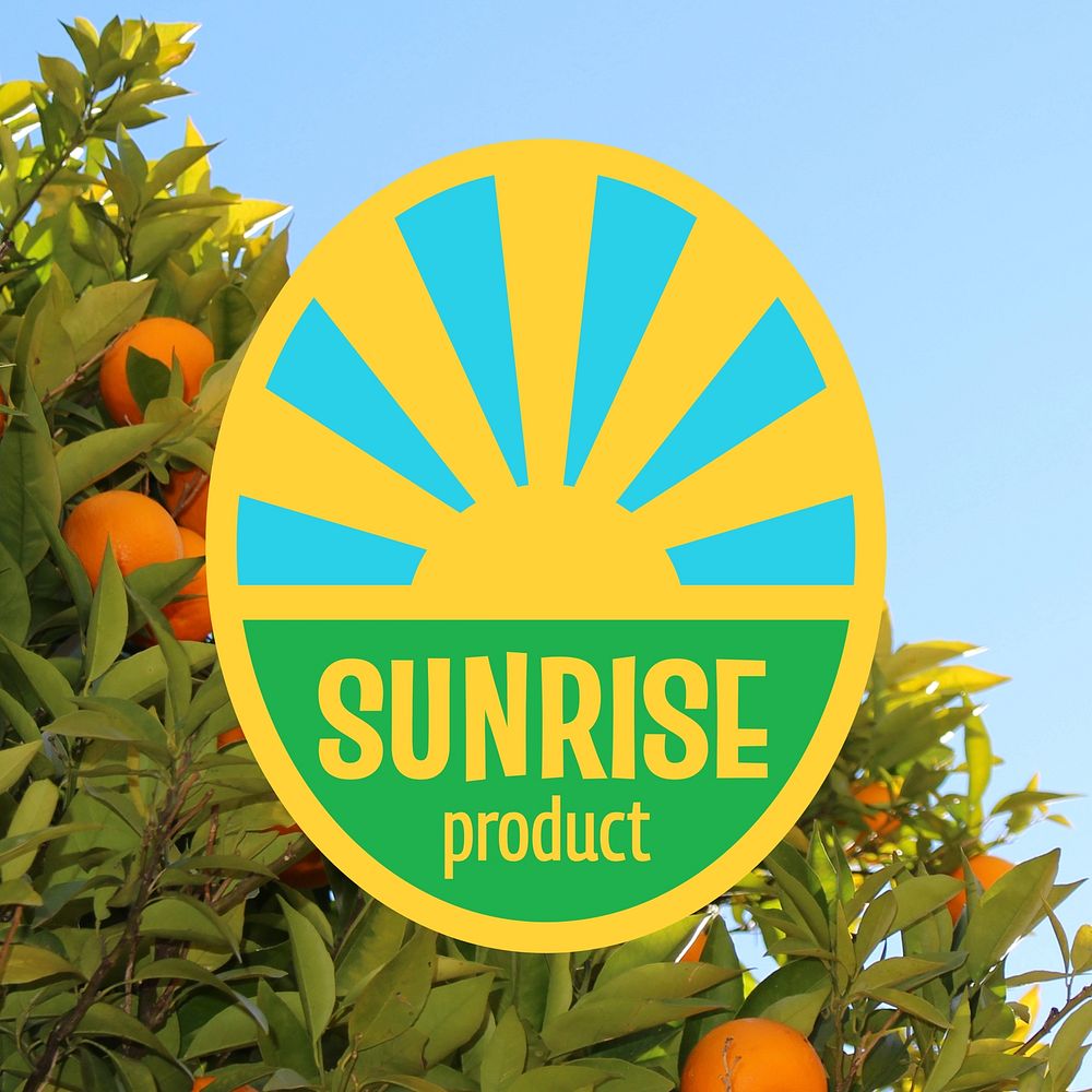Sunrise product logo template,  business branding design