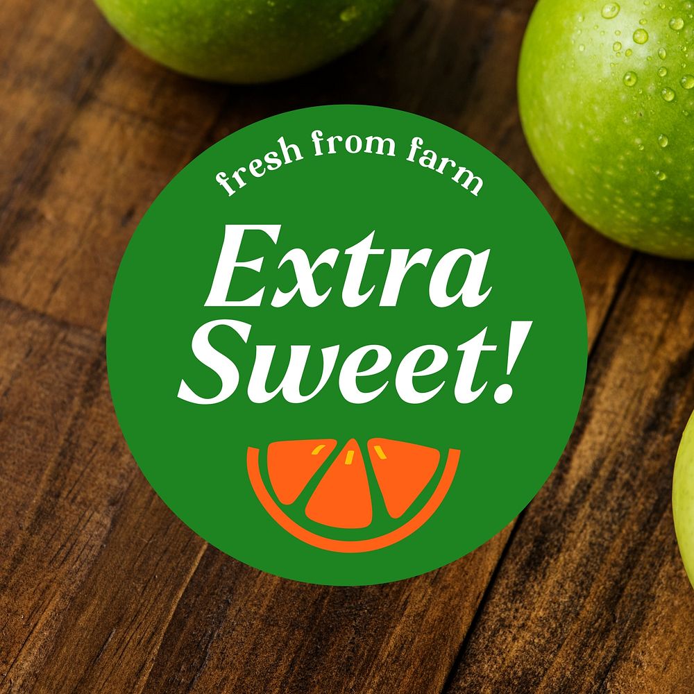 Sweet fruit logo template,  business branding design