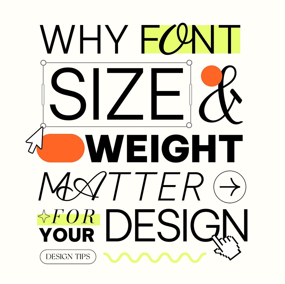 Font size and weight Instagram post template