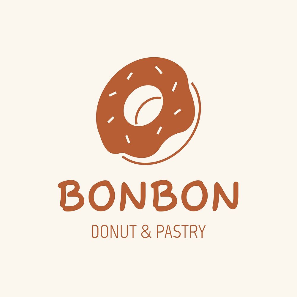 Donut shop  logo line art 