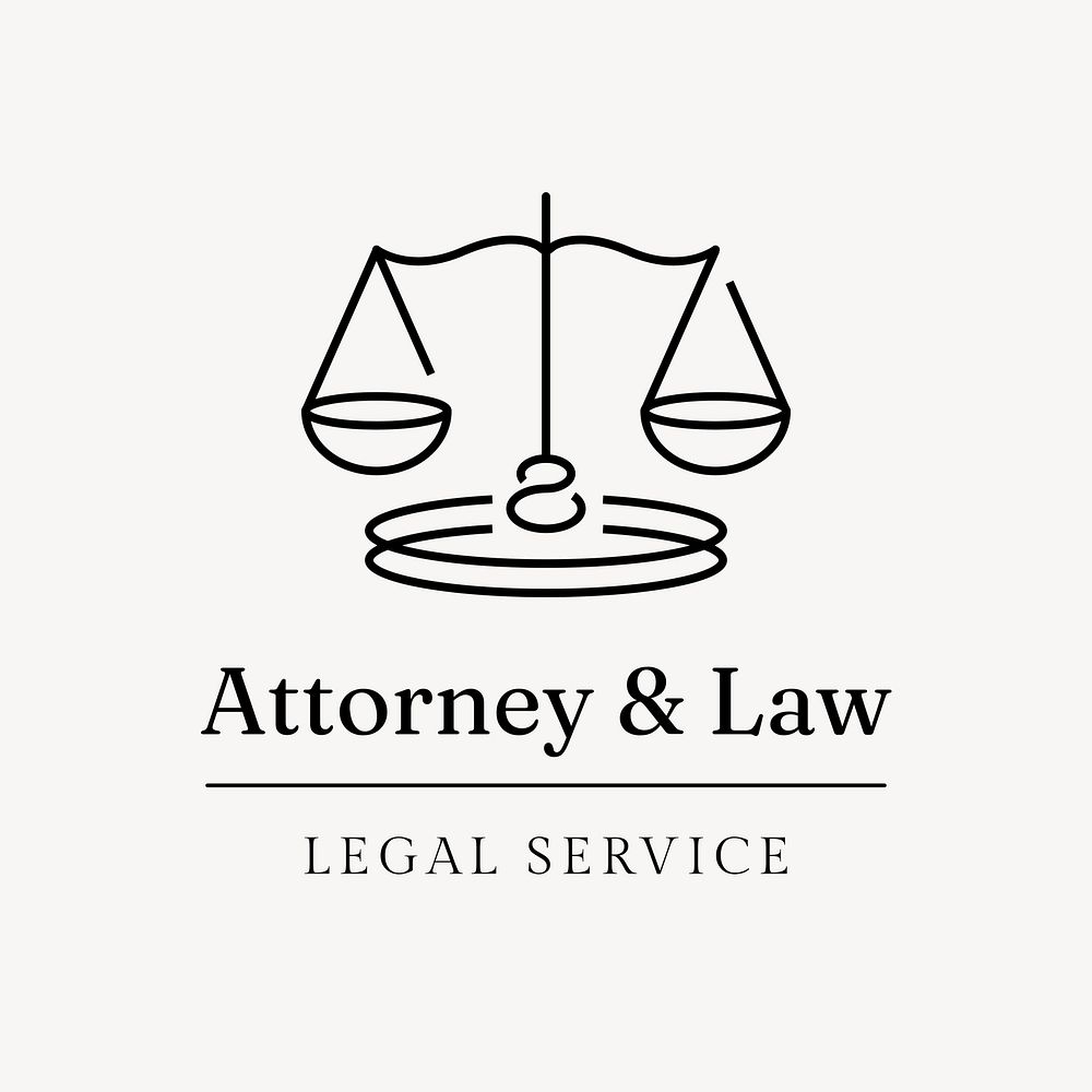 Law firm  logo line art 