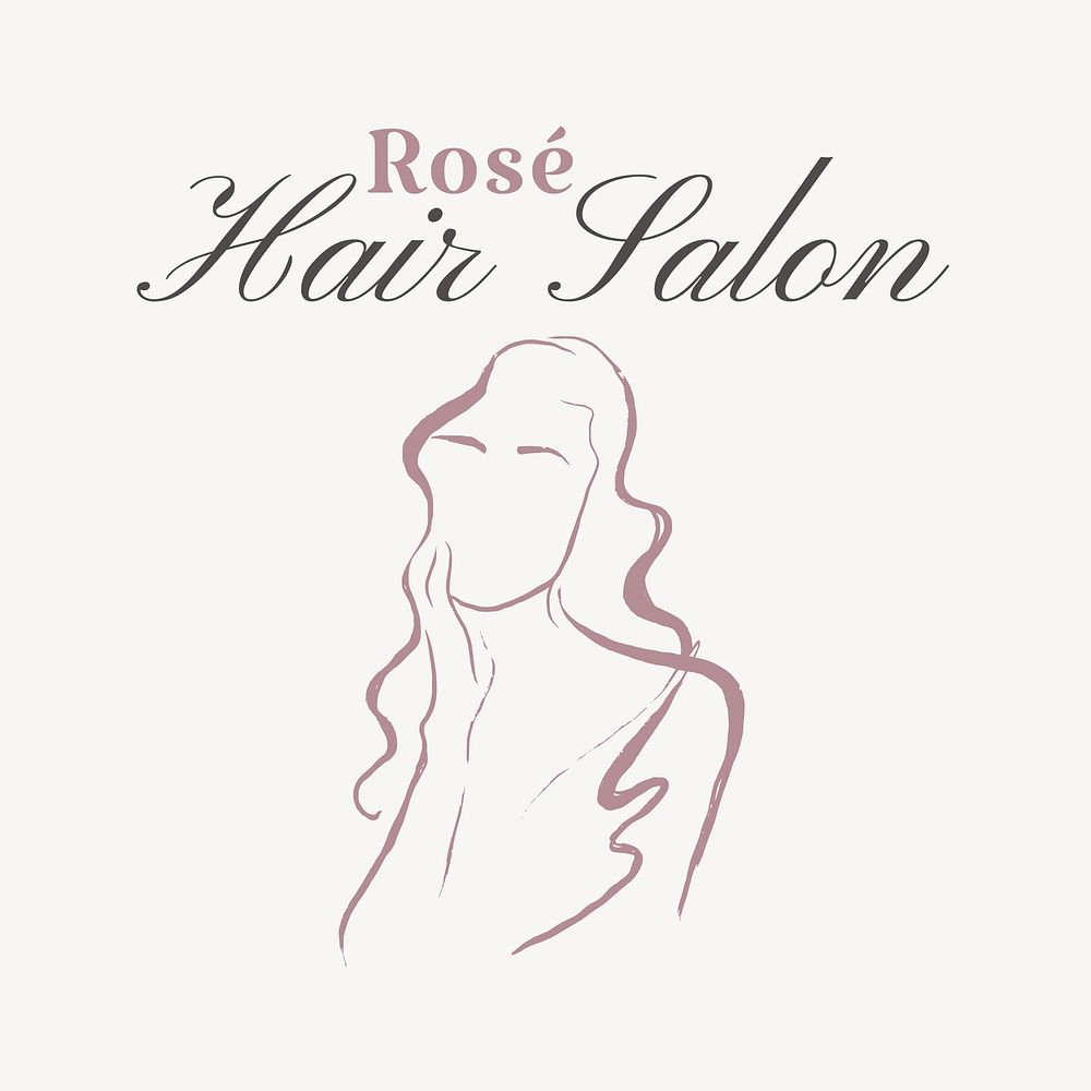 Hair salon logo template