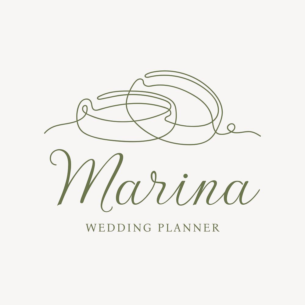 Wedding planner logo template