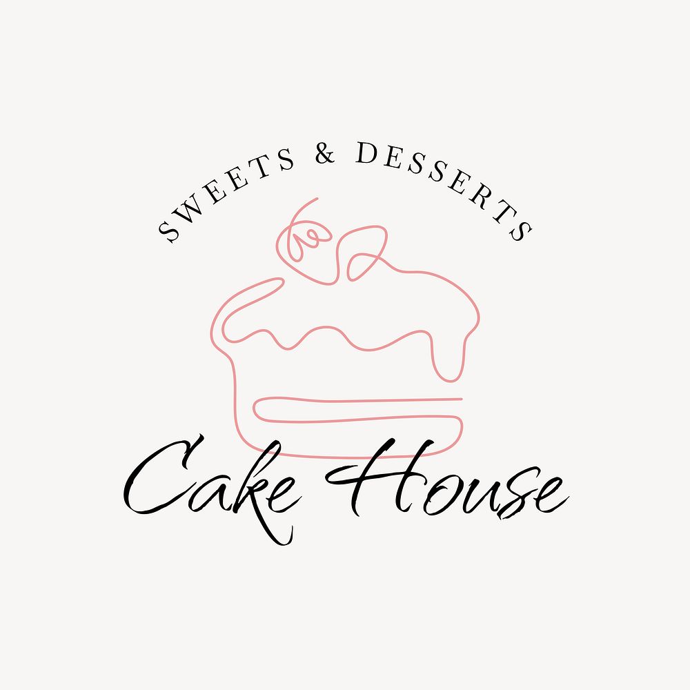 Cake house logo template