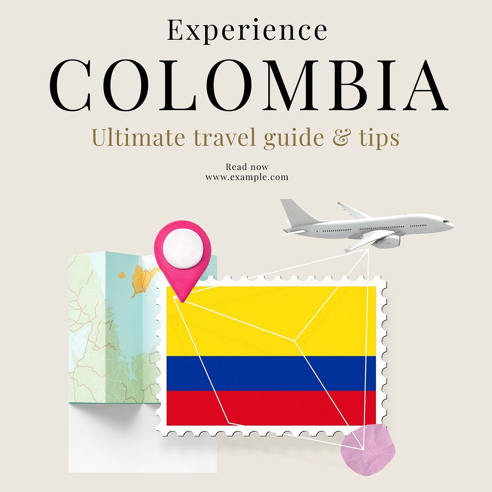 Experience Colombia Instagram post template