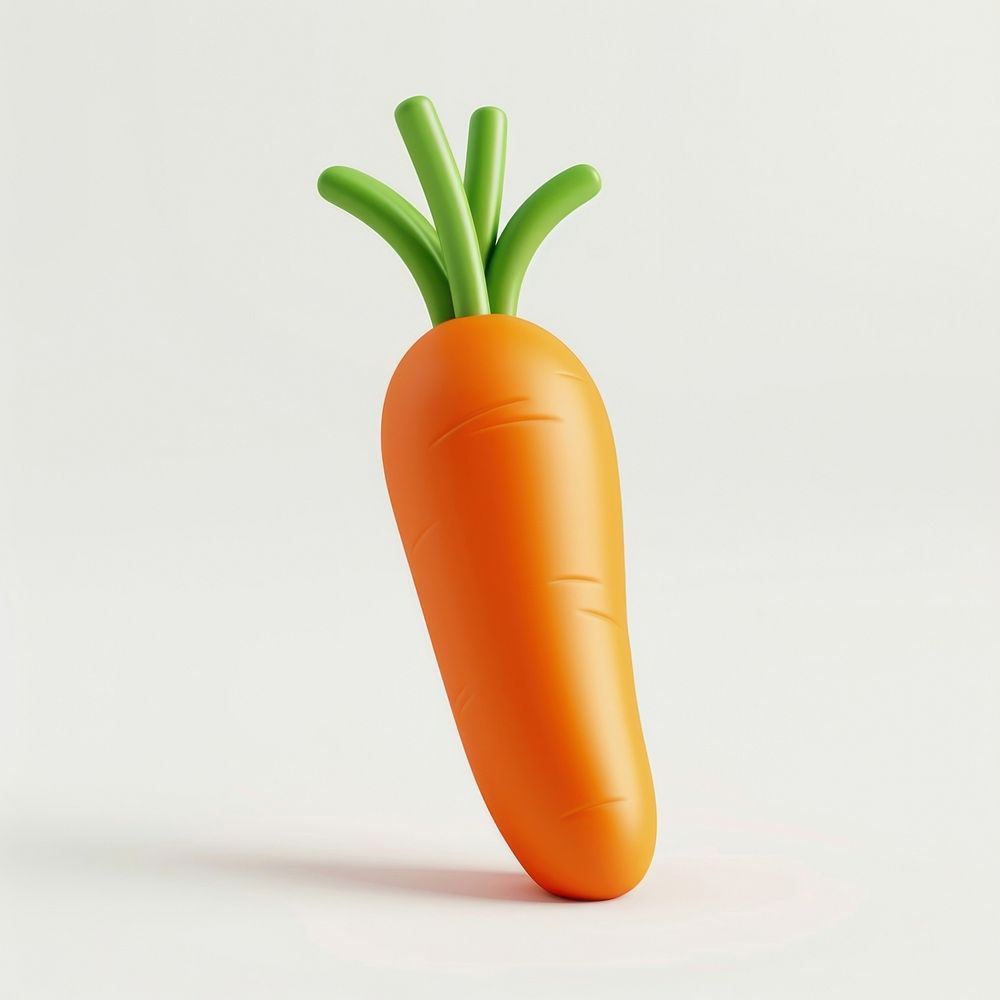 Bright 3D carrot illustration