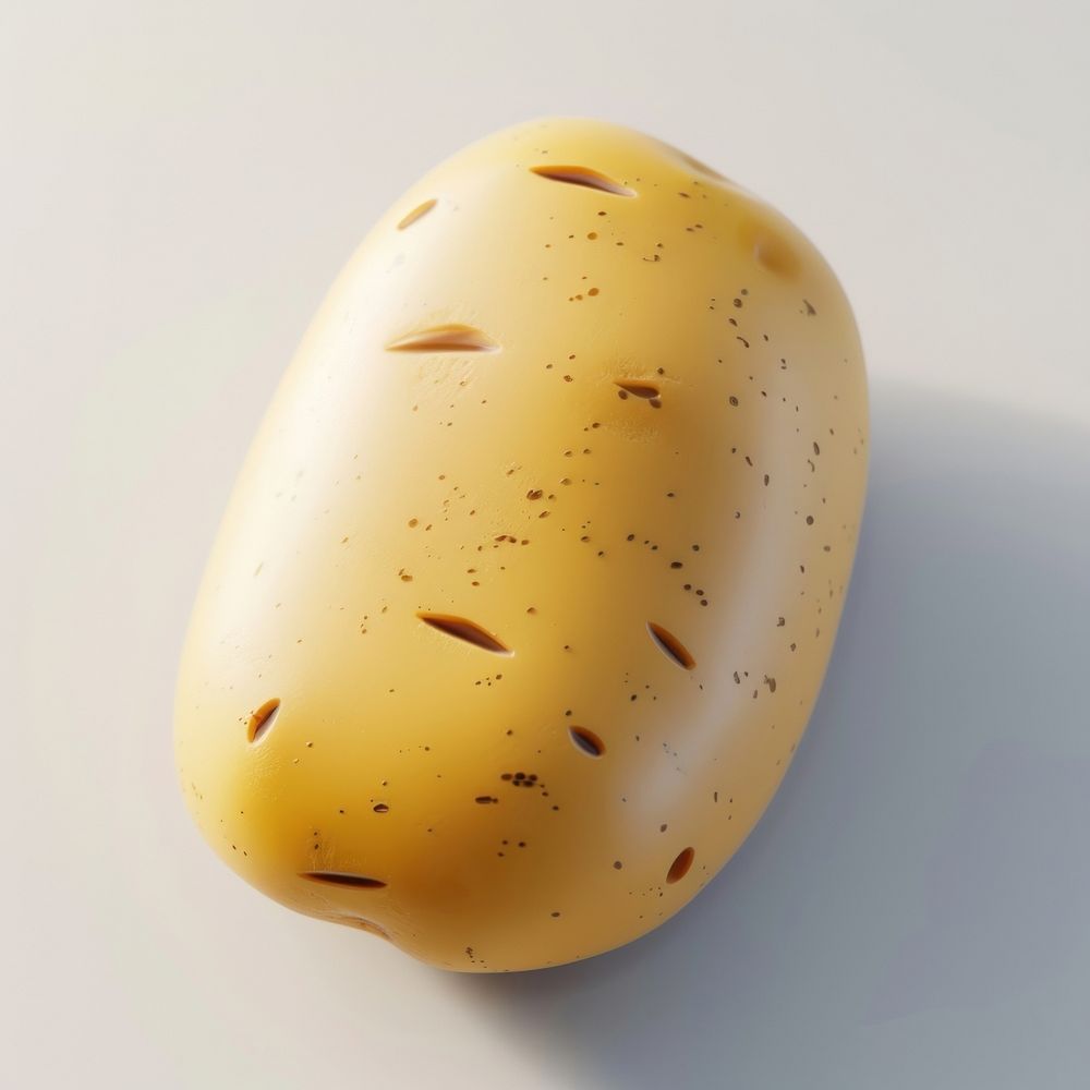 Realistic potato with light shadows