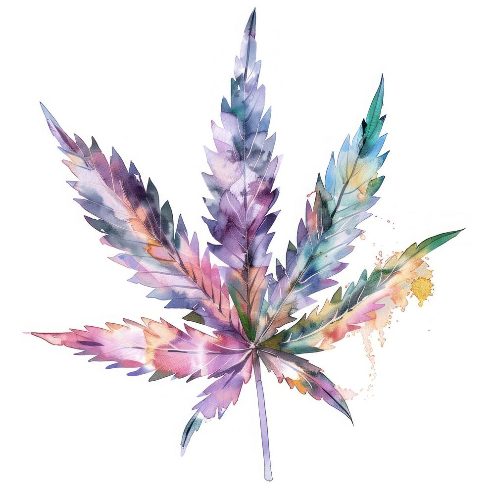 Cannabis leaf art plant.