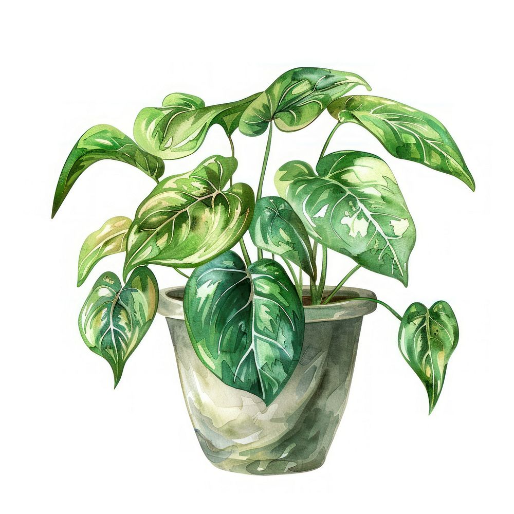 Philodendron pot planter pottery blossom. | Free Photo Illustration ...