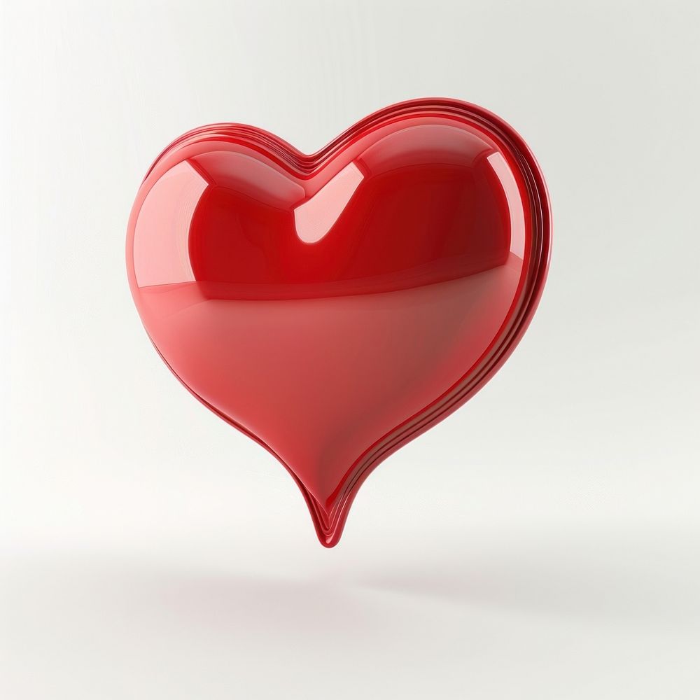 Glossy red heart illustration