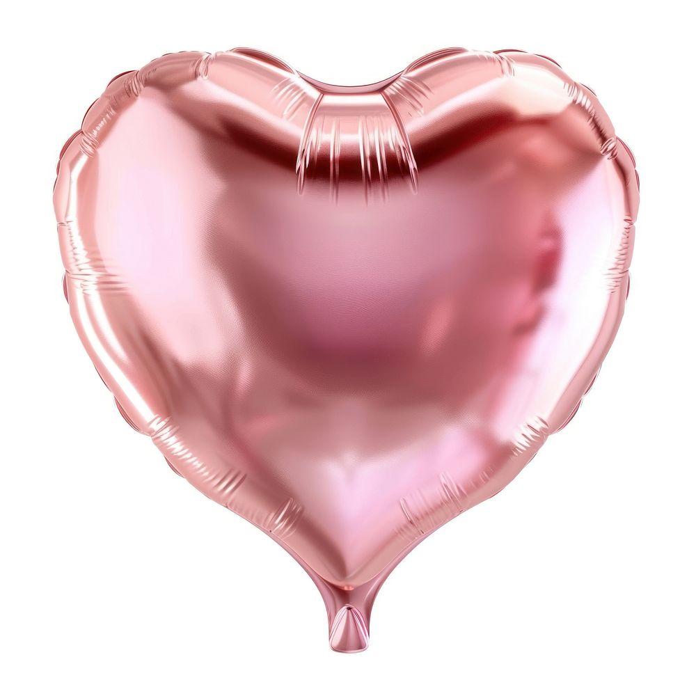 Shiny pink heart balloon