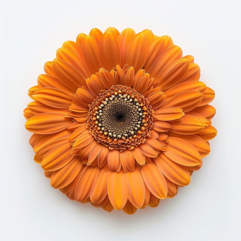 Vibrant orange gerbera daisy bloom