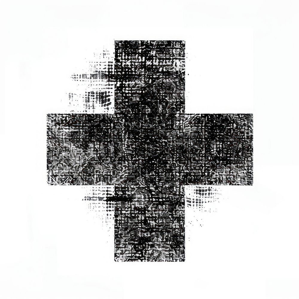 Grunge textured cross illustration