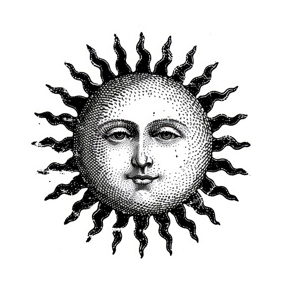 Vintage sun face illustration art | Premium Photo Illustration - rawpixel