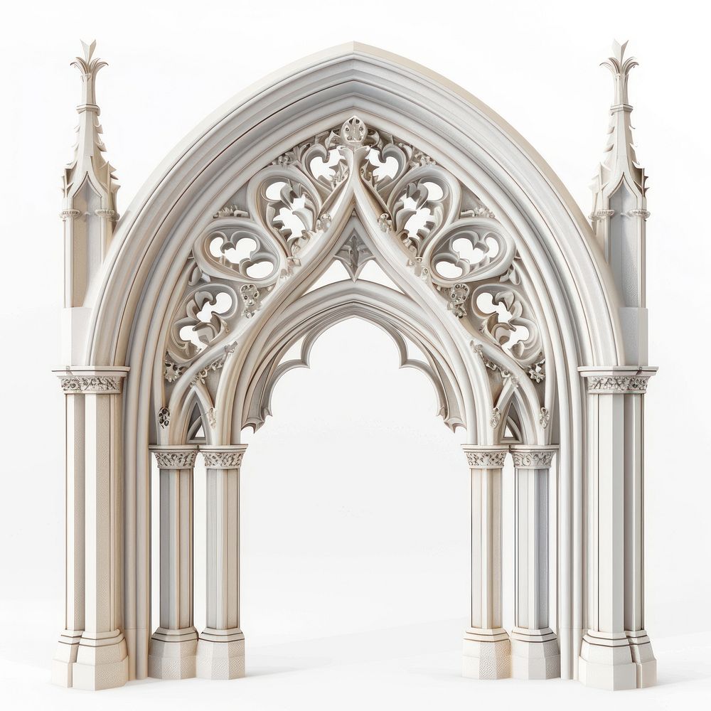 Gothic architectural archway illustration | Free Photo Illustration ...