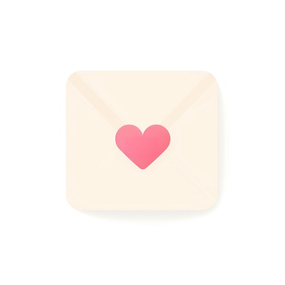 Heart envelope love letter illustration