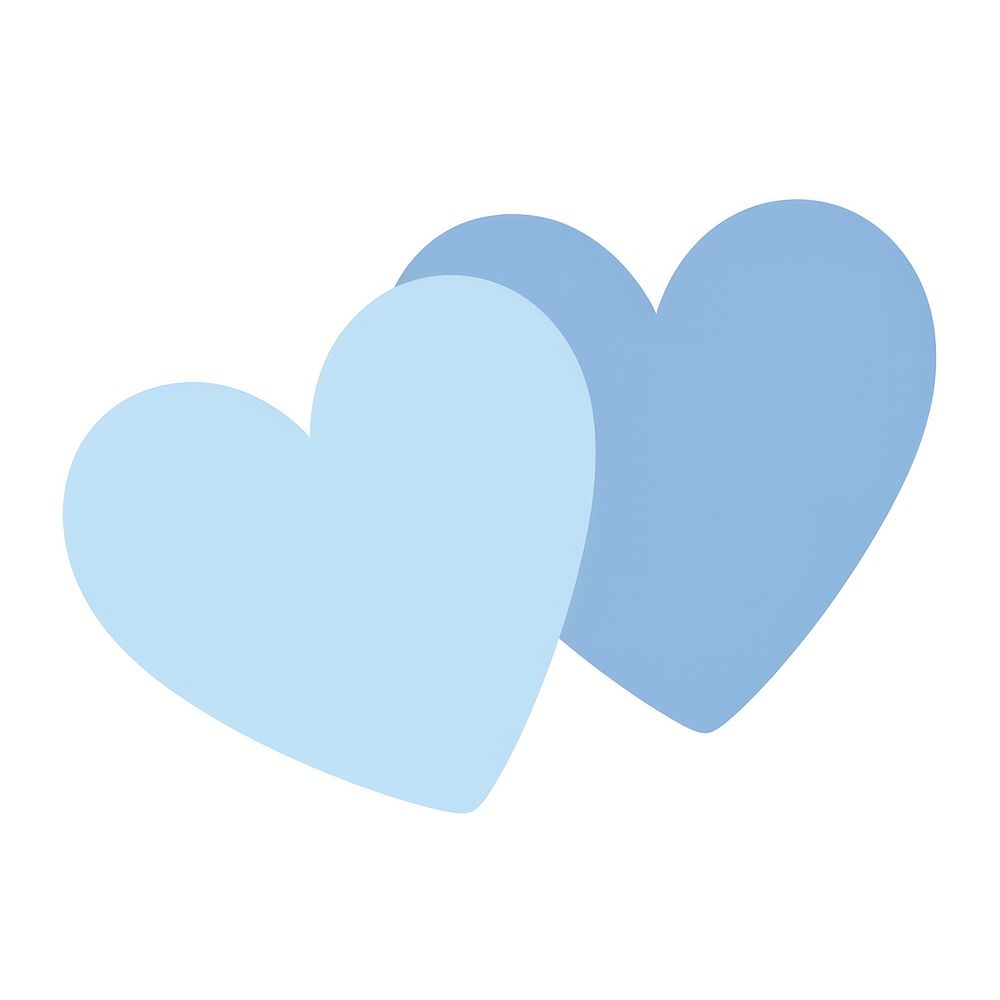 Two overlapping blue hearts