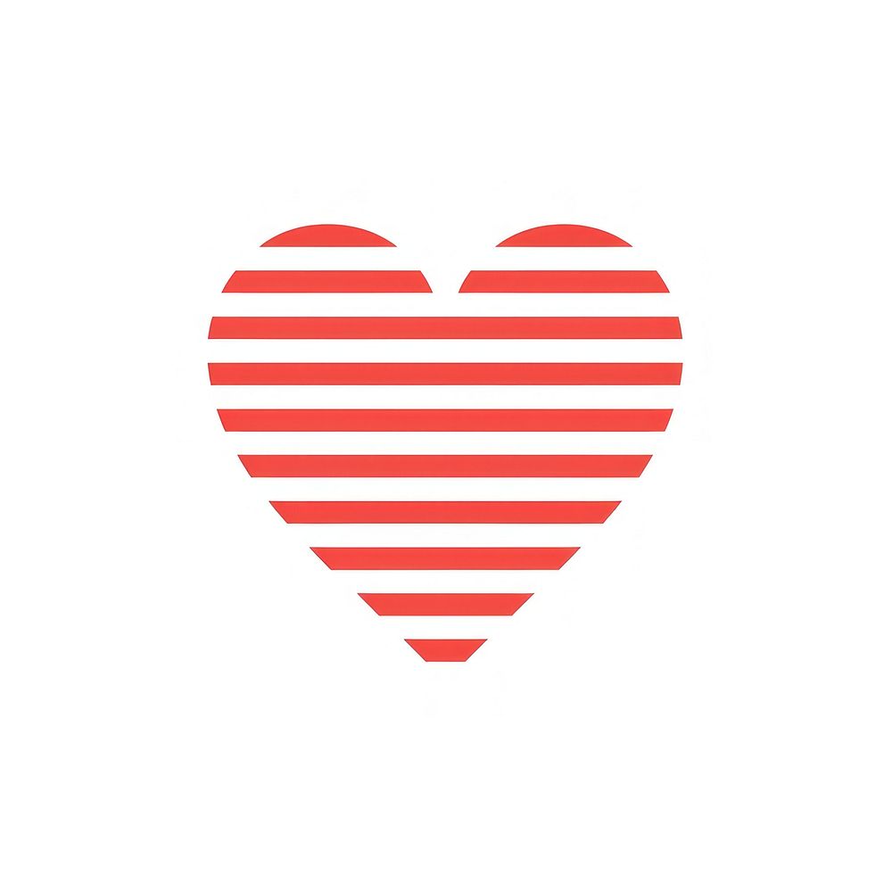 Striped heart minimalist design