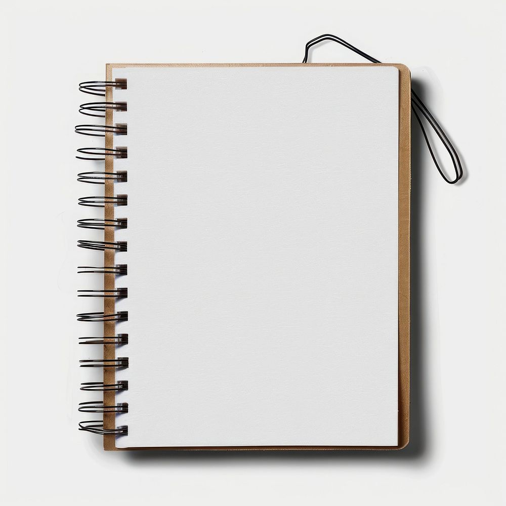 Blank spiral notebook cover