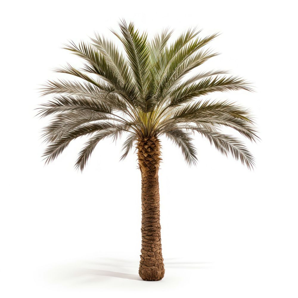 Tropical palm tree isolated white