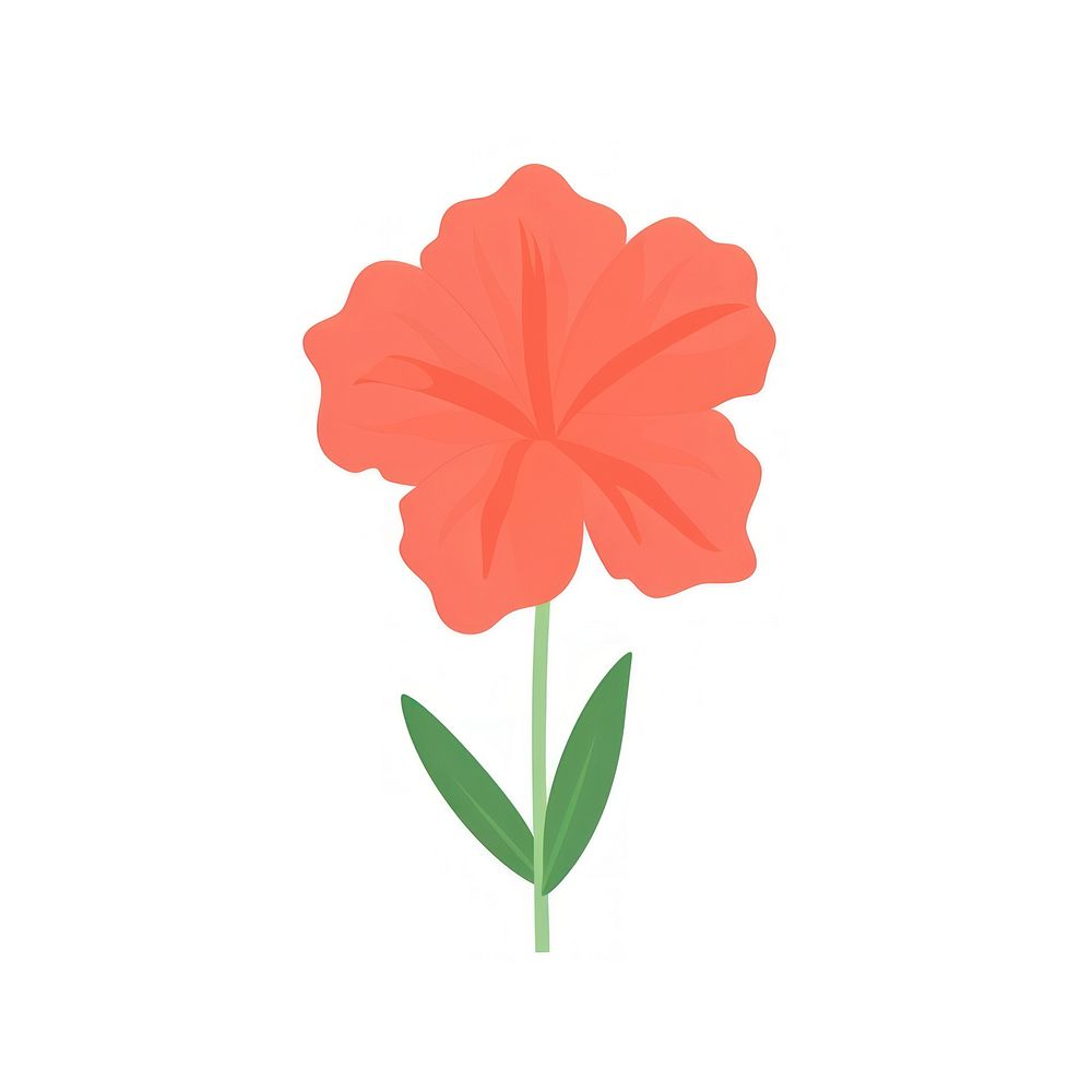 Bright red flower illustration