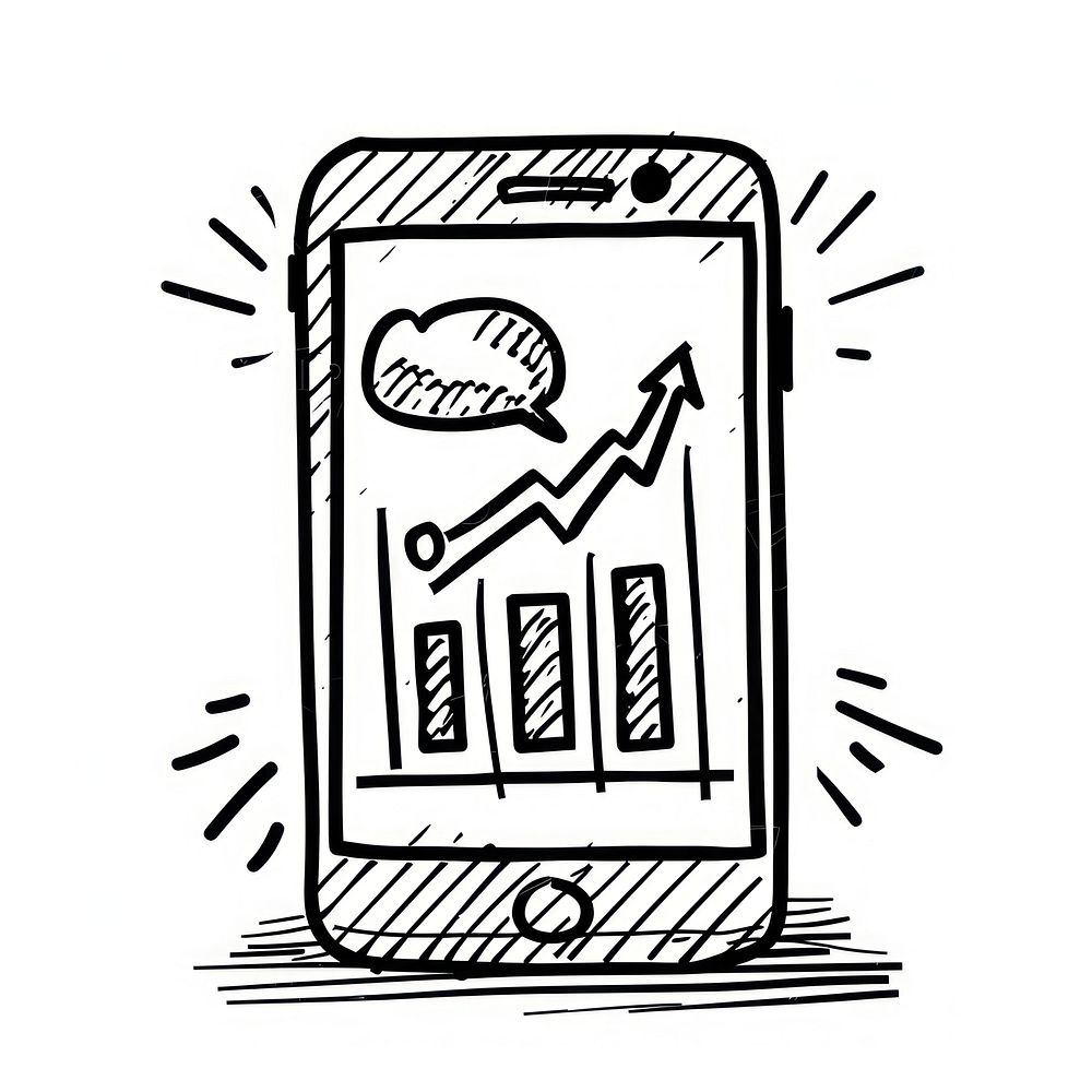 Mobile analytics growth illustration