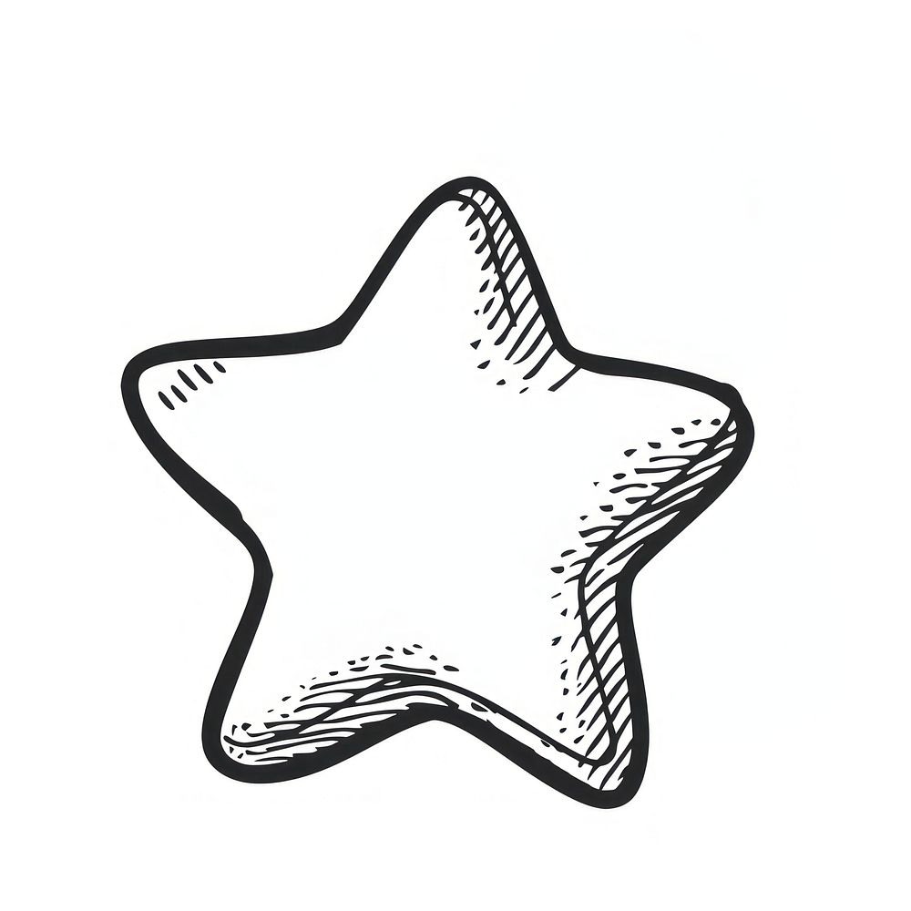 Hand-drawn star sketch illustration