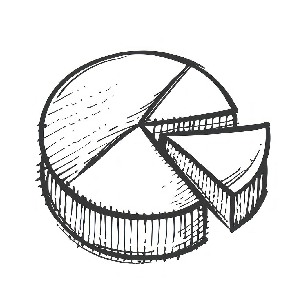 Hand-drawn pie chart illustration