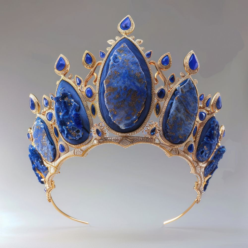 Elegant blue gemstone tiara