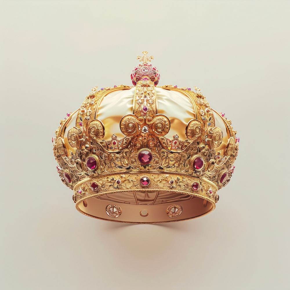 Luxurious ornate gold crown royalty