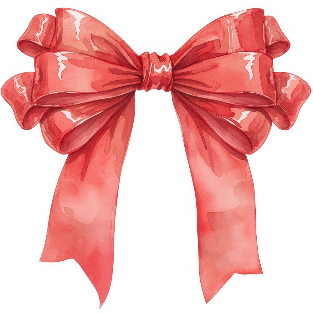 Elegant red ribbon bow illustration | Premium Photo Illustration - rawpixel